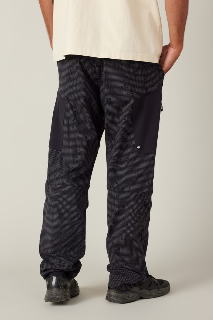 686 Men's Anything Cargo Pant - Relaxed Fit — RHINO GREY DESERT GRID COLORBLOCK (vista 2)