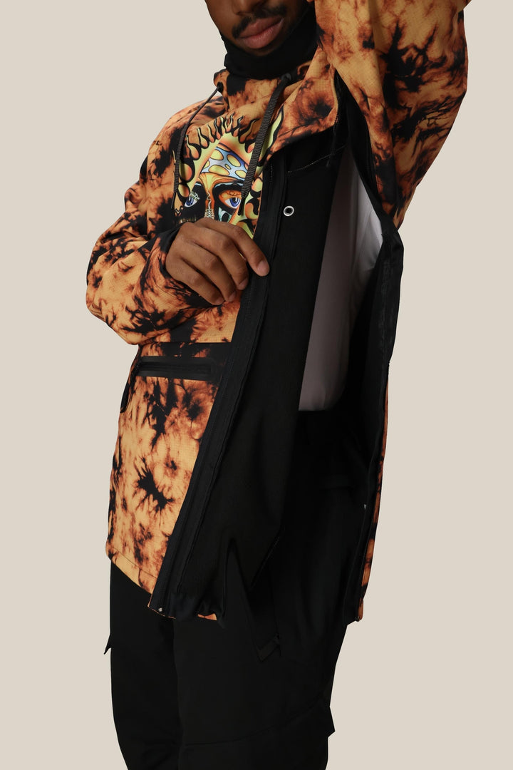 686 Men's Waterproof Hoody — SUBLIME ORANGE TIE DYE (vista 2)