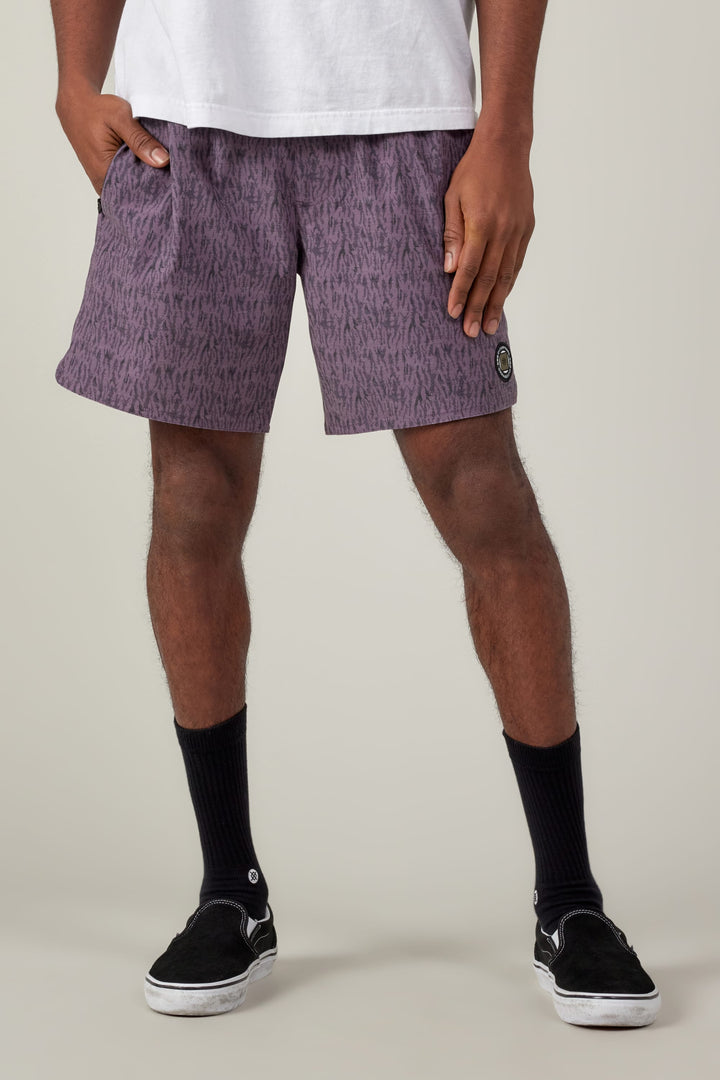 686 Men's Reup Elastic Water Short — PURPLE HAZE WORM CAMO