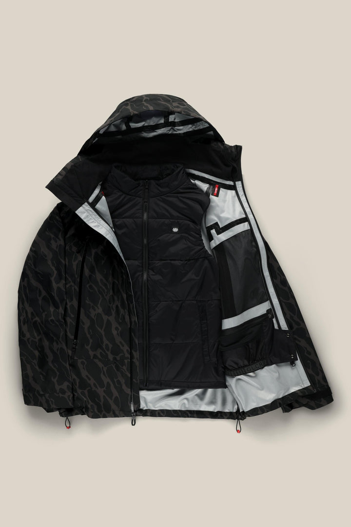 686 Men's SMARTY® 3-In-1 Rodeo™ 3L Jacket — BLACK FRACTURE PRINT (vista 2)