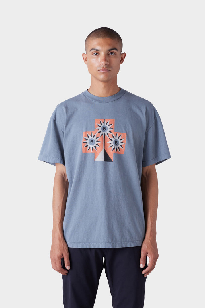 686 Men's Three Suns Short Sleeve Tee — BLUE