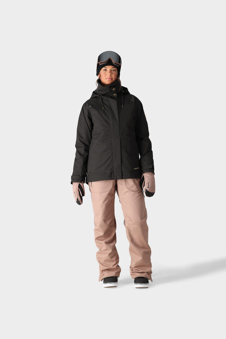 686 Women's SMARTY 3-in-1 Spellbound Jacket — BLACK TEXTURE (vista 2)