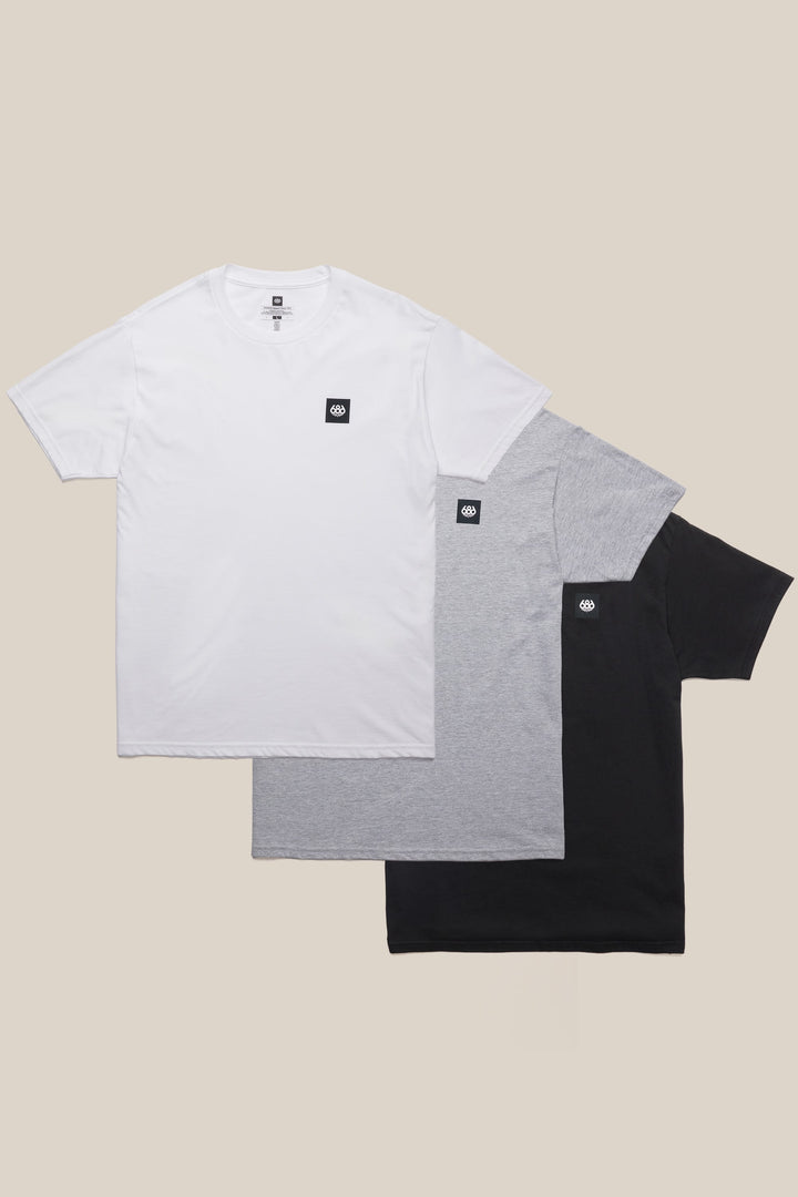 686 Logo 3-Pack S/S Tee — NEUTRAL (vista 2)