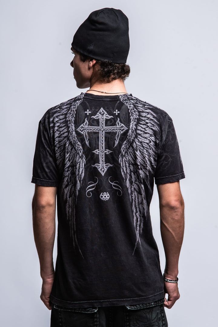 686 Affliction Death Eyes SS Tee — BLACK LAVA WASH (vista 2)