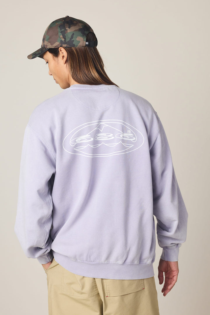 686 Men's Mixed Relaxed LS Crewneck — MINERAL LILAC (vista 2)
