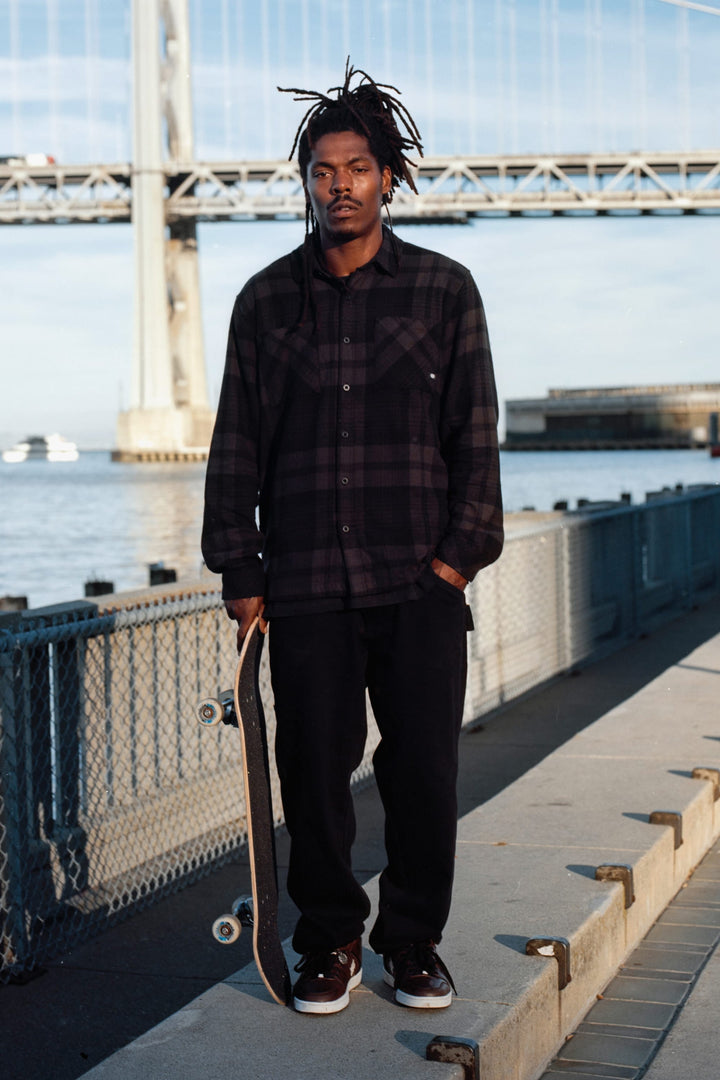 686 Men's Unwork® Hammerhead Denim Pant — BLACK OVERDYE (vista 2)