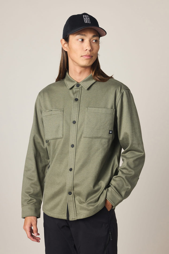 686 Men's Whisper Knit Flannel — FATIGUE GREEN
