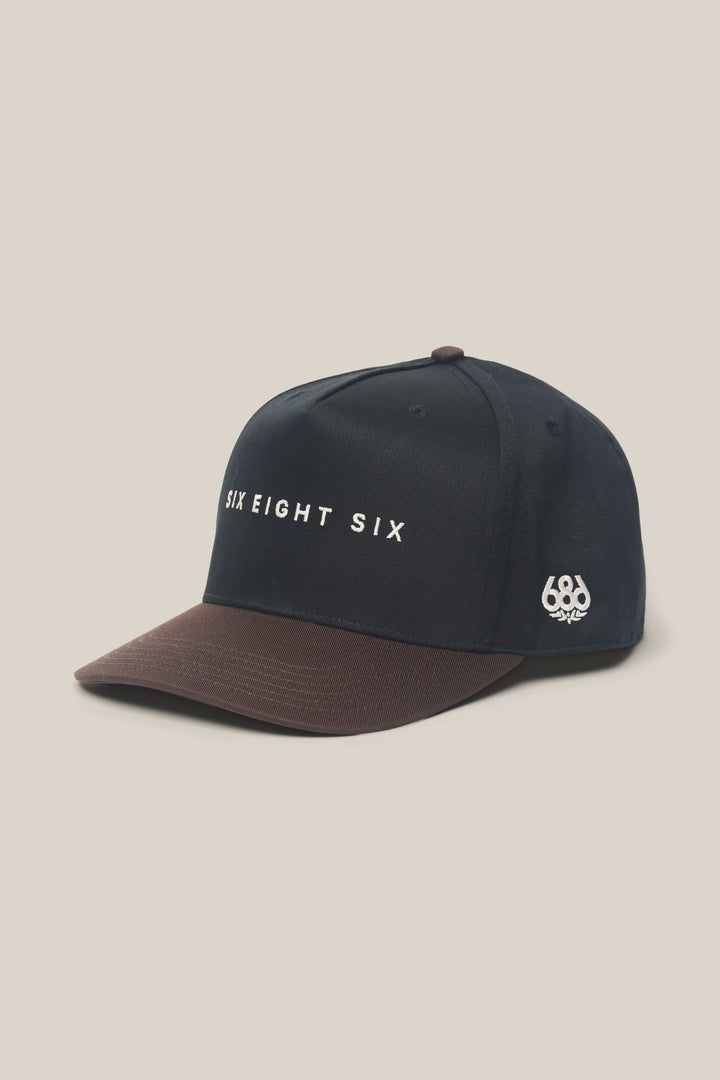 686 High-Pro Ses Two Tone Structured 5 Panel Hat — BLACK