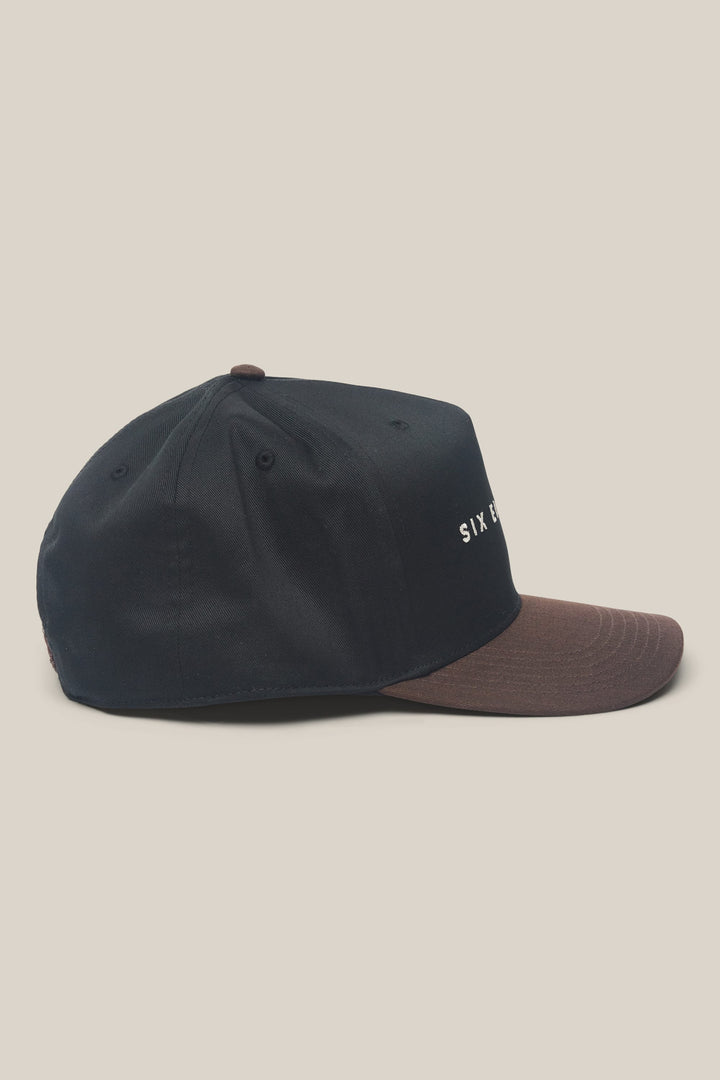 686 High-Pro Ses Two Tone Structured 5 Panel Hat — BLACK (vista 2)