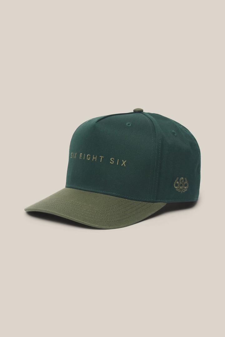686 High-Pro Ses Two Tone Structured 5 Panel Hat — MOSS GREEN