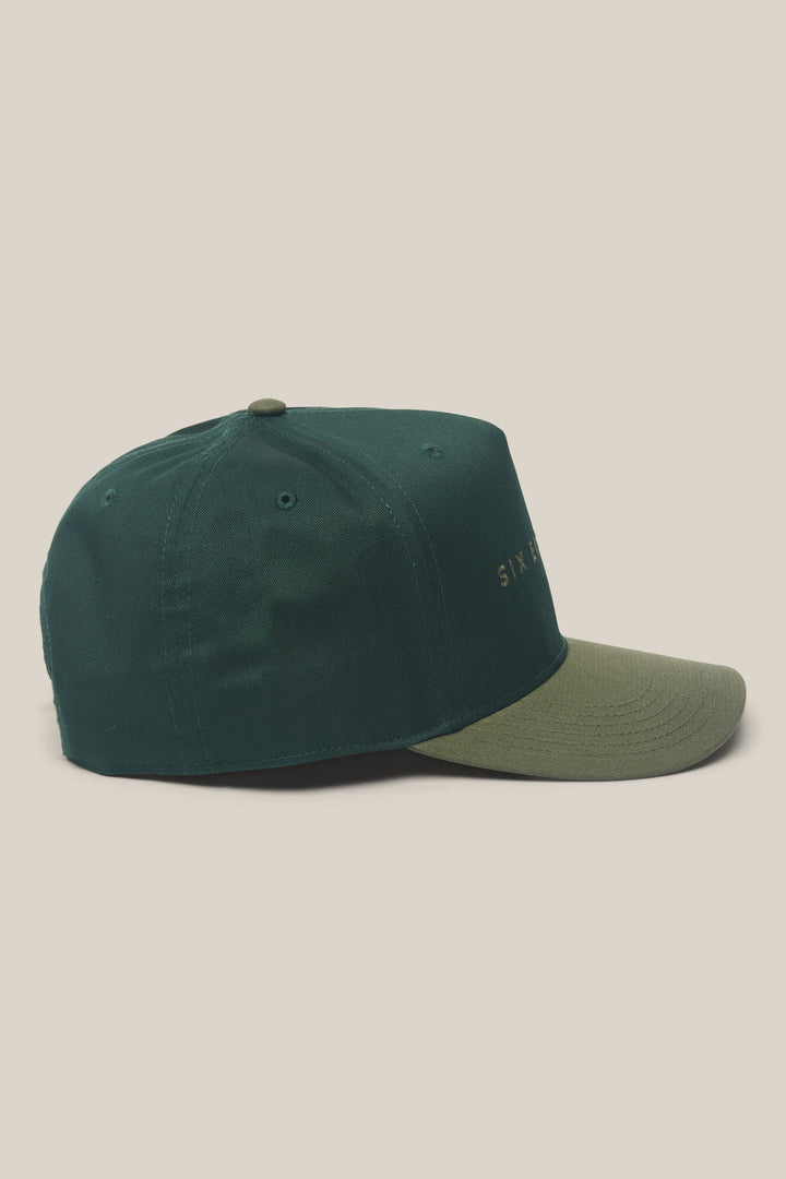 686 High-Pro Ses Two Tone Structured 5 Panel Hat — MOSS GREEN (vista 2)