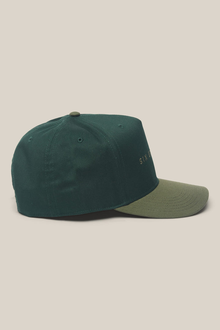 686 High-Pro Ses Two Tone Structured 5 Panel Hat — MOSS GREEN (vista 2)