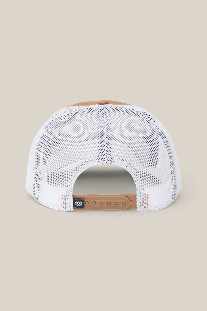 686 Mid-Pro Wreath Unstructured 5 Panel Mesh Hat — CARAMEL (vista 2)