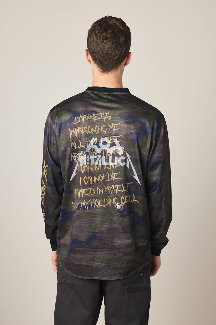 686 Men's Metallica Turbo LS Tech Tee — BLACK (vista 2)