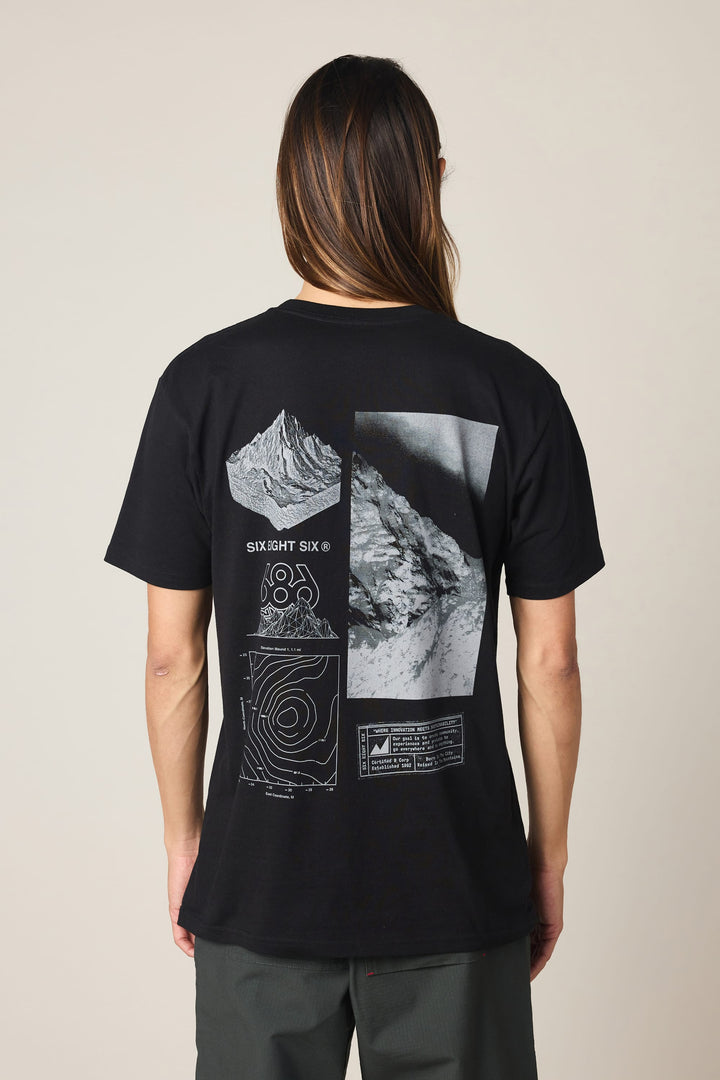 686 Cross-Cut Authentic S/S Tee — BLACK (vista 2)