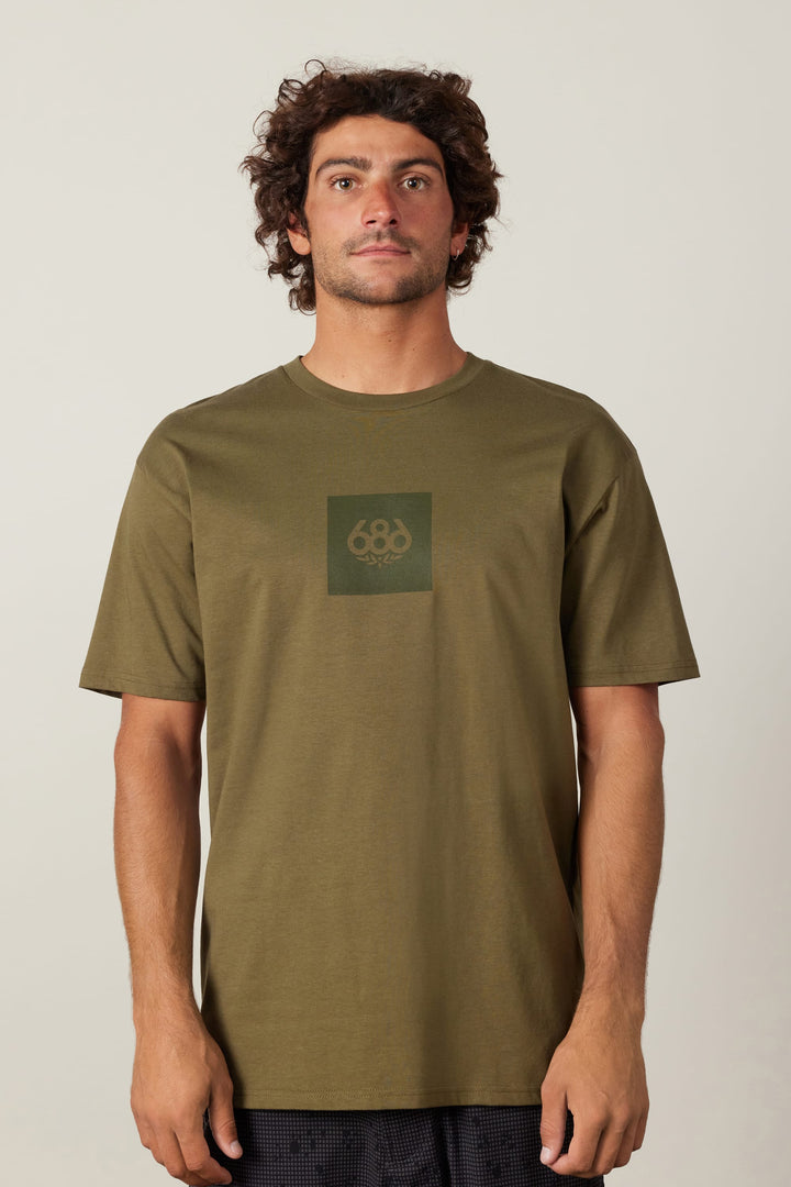 686 Knockout Authentic S/S Tee — MILITARY GREEN