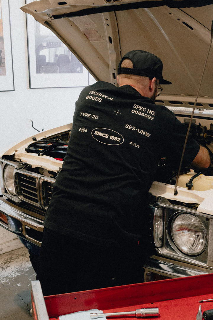 686 Men's Unwork Spec Relaxed SS Tee — BLACK (vista 2)