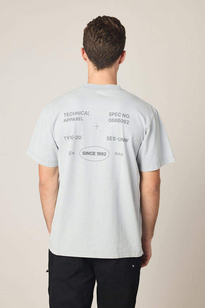686 Men's Unwork Spec Relaxed SS Tee — SILVER (vista 2)