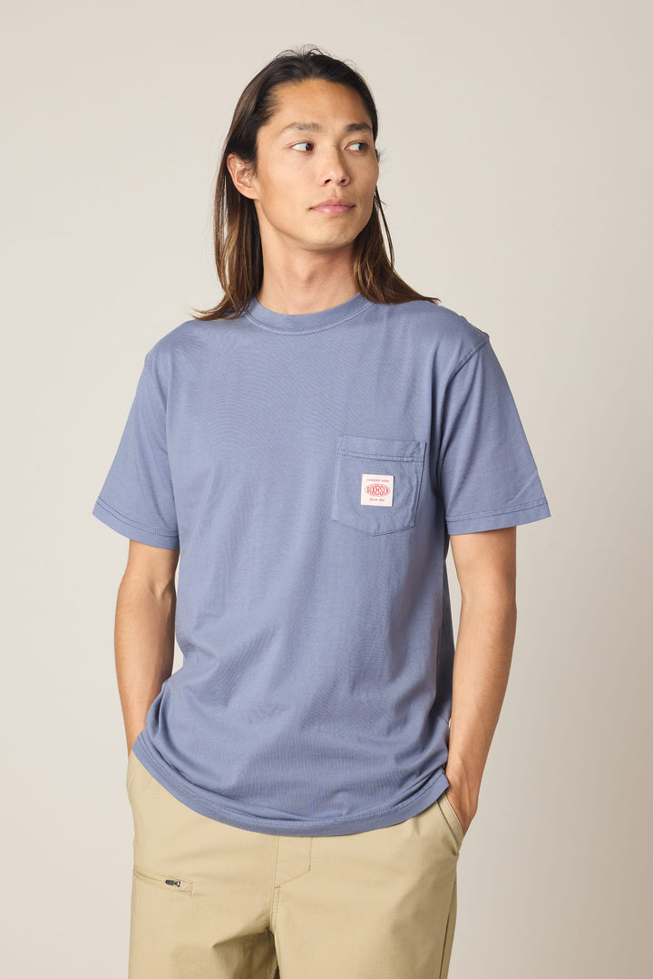 686 Men's Unwork Authentic SS Pocket Tee — WASHED NAVY