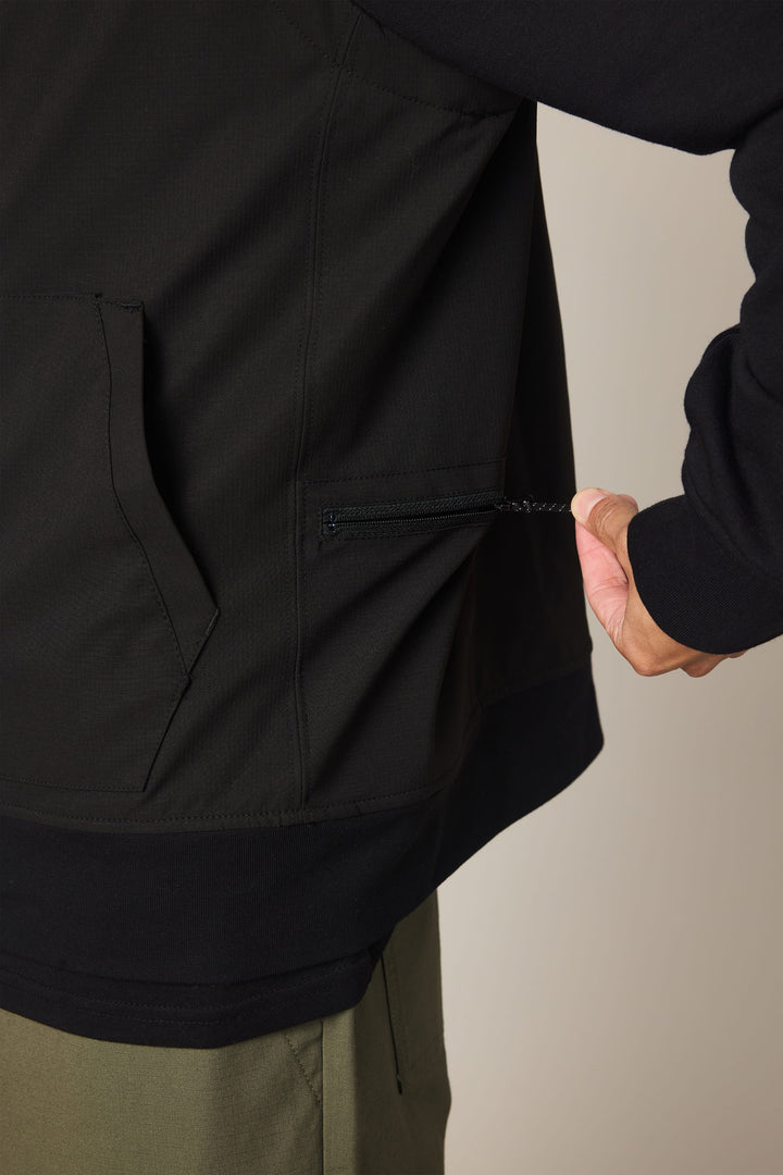 686 Men's Merge Quilted Hoody — BLACK/BLACK (vista 2)