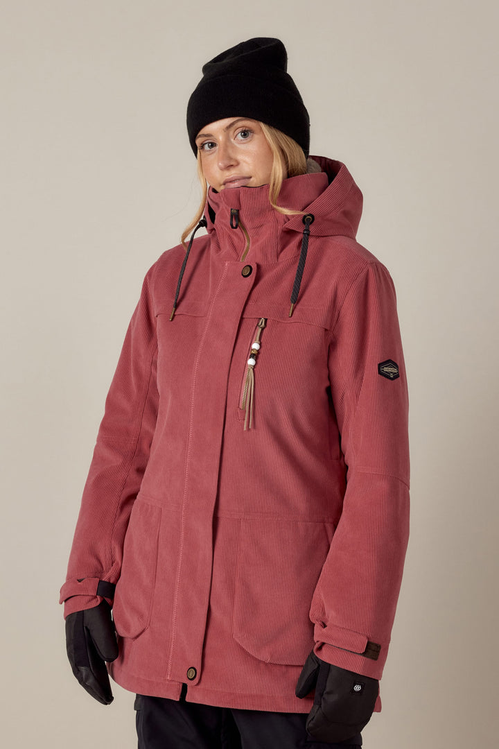 686 Women's Spirit Insulated Jacket — ROSEWOOD CORDUROY