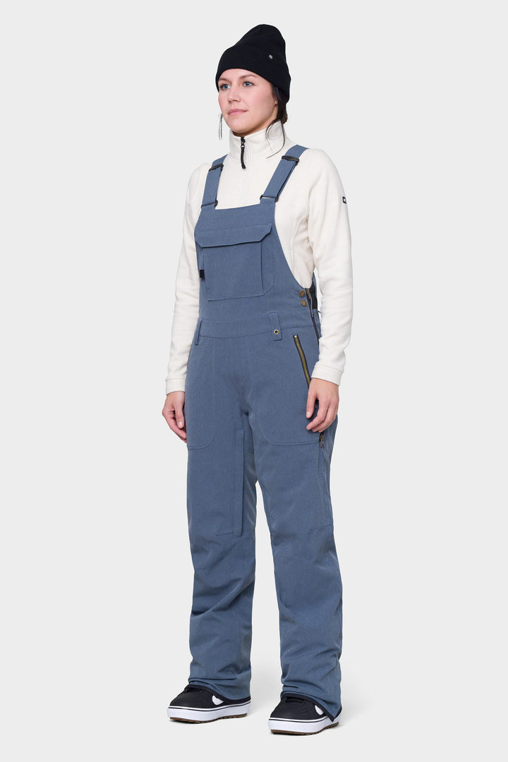 686 Women's Black Magic Insulated Bib — INDIGO DENIM