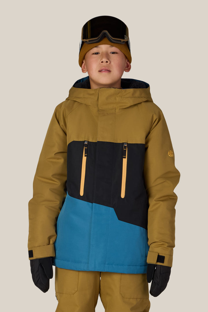 686 Boys' Geo™ Insulated Jacket — BRONZE COLORBLOCK