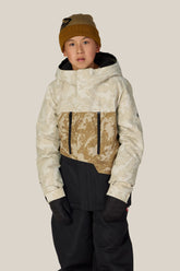 686 Boys' Geo™ Insulated Jacket - LIMESTONE SCRATCH COLORBLOCK