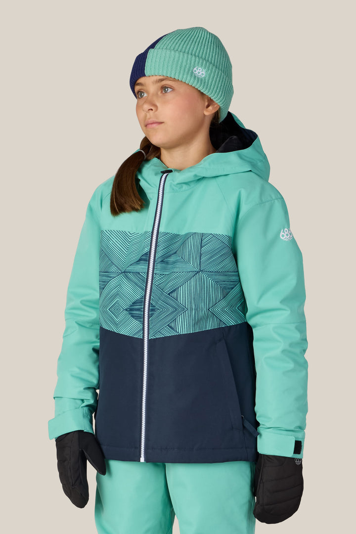 686 Girls' Athena™ Insulated Jacket — WASABI COLORBLOCK