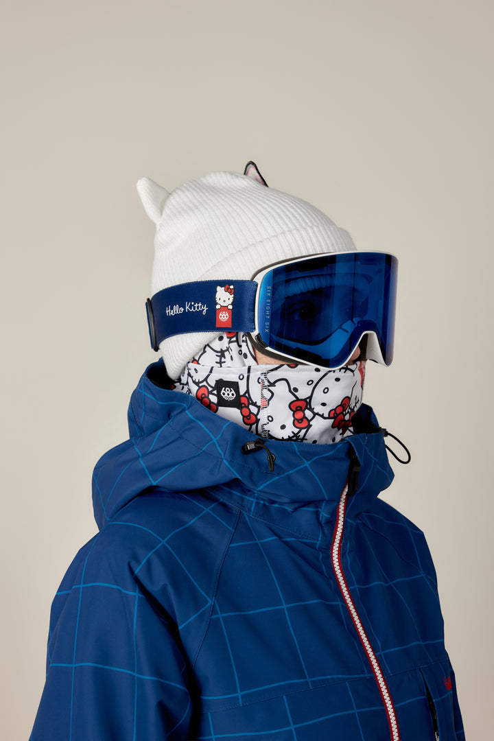 686 SMARTY Magnetic Goggle — HELLO KITTY BLUE GRID (vista 2)