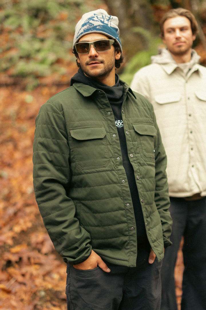 686 Men's Thermaldry Snap-Up Shirt — DARK GREEN