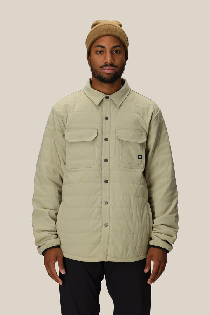 686 Men's Thermaldry Snap-Up Shirt — PUTTY (vista 2)