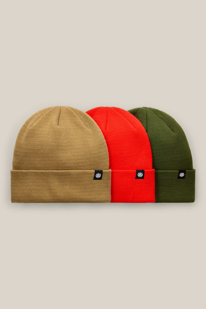 686 Standard Roll-Up Beanie (3-Pack) — ASSORTED 3