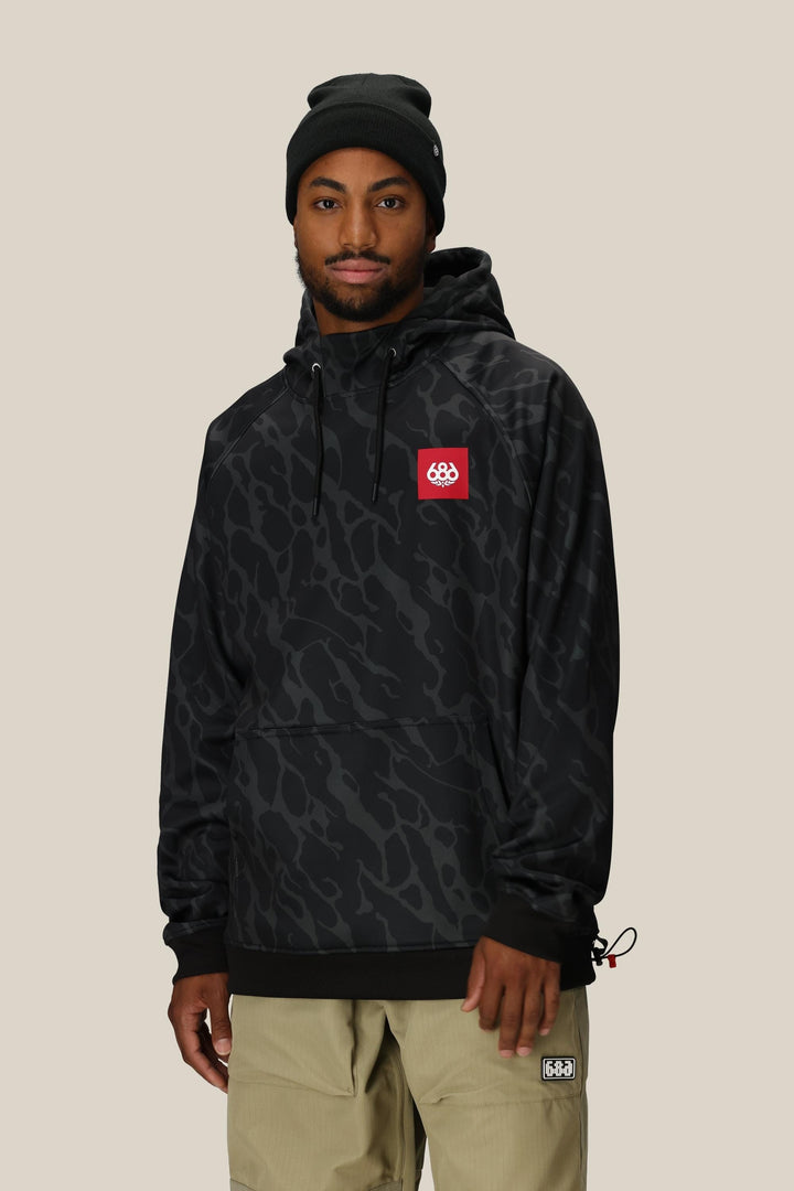 686 Men's Bonded Fleece Pullover Hoody — BLACK FRACTURE PRINT
