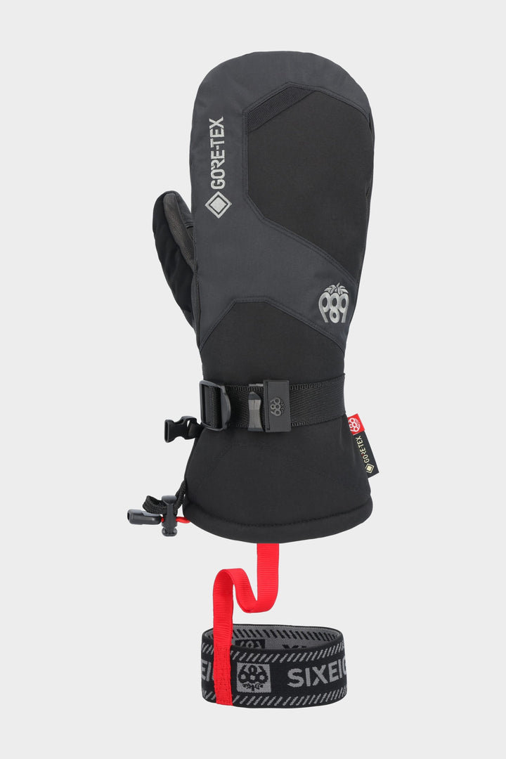 686 Men's GORE-TEX Leather Linear Mitt — BLACK