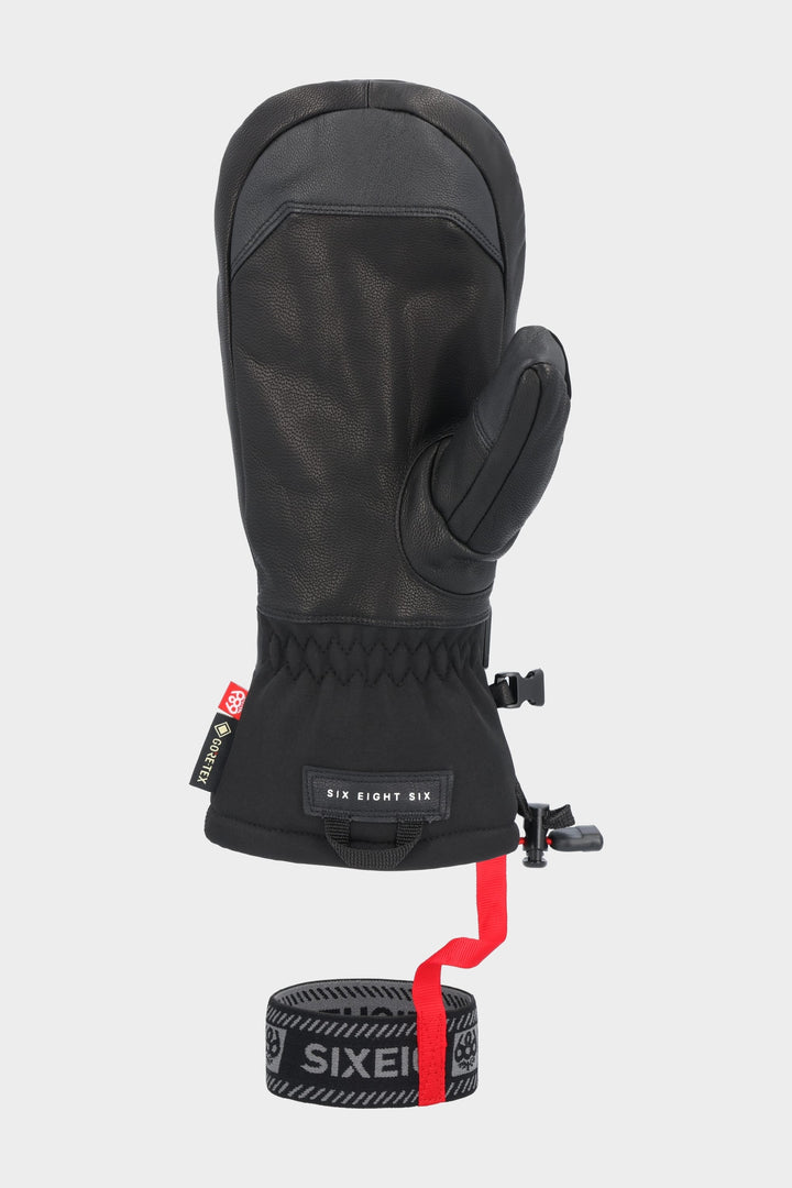 686 Men's GORE-TEX Leather Linear Mitt — BLACK (vista 2)
