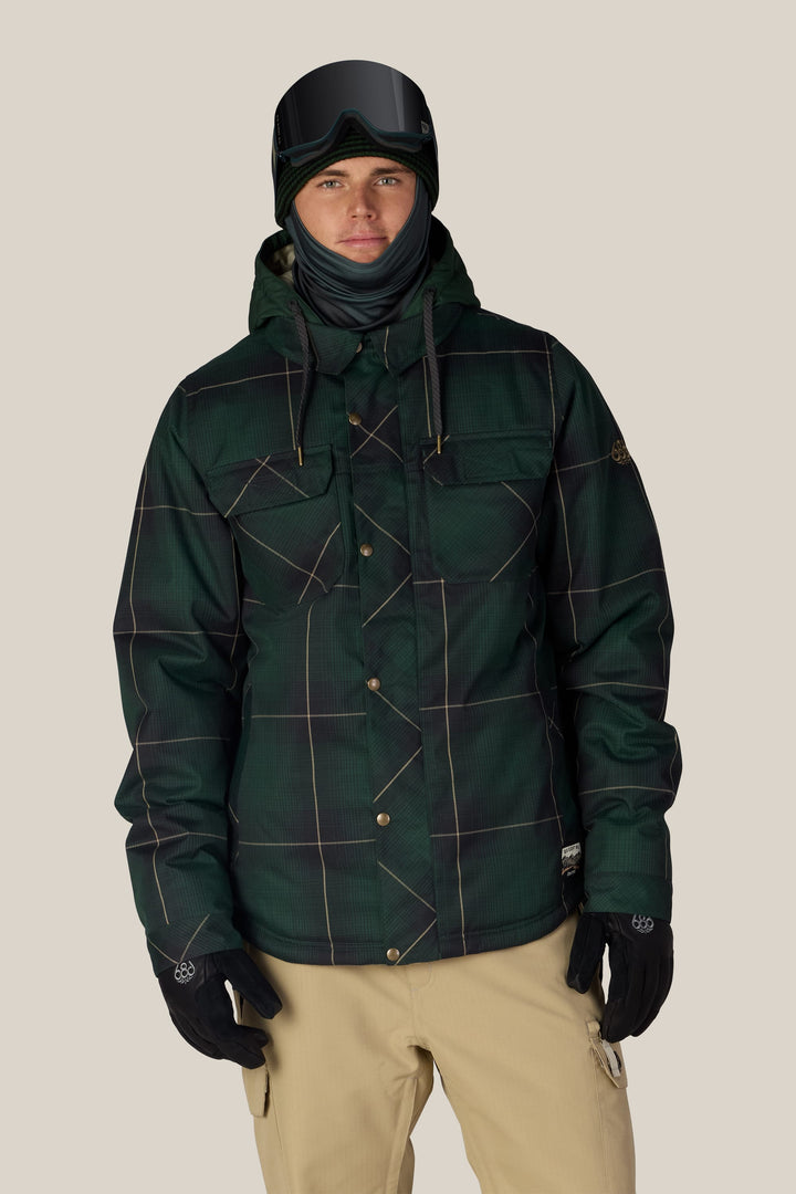 686 Men's Woodland™ Insulated Jacket — MOSS GREEN PLAID