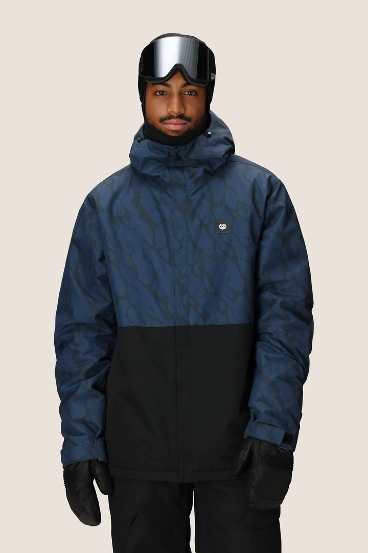 686 Men's Foundation Insulated Jacket — NAVY FRACTURED COLORBLOCK