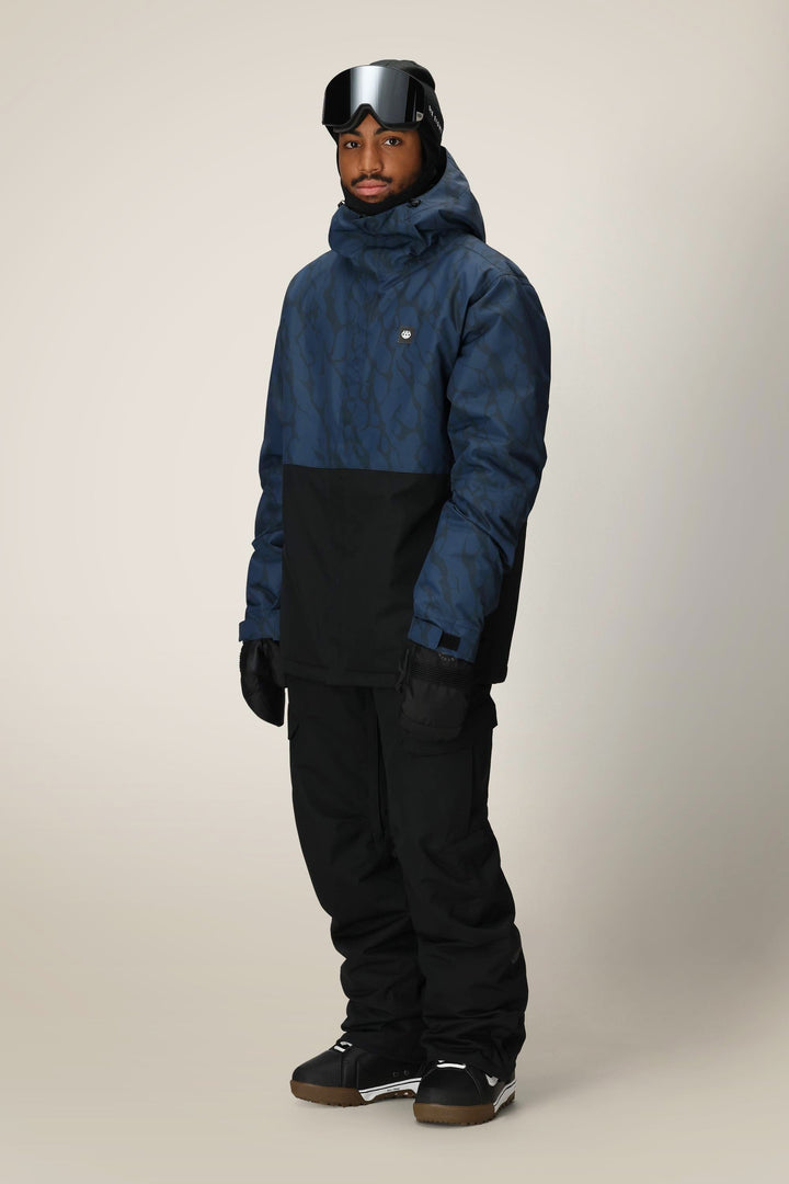 686 Men's Foundation Insulated Jacket — NAVY FRACTURED COLORBLOCK (vista 2)