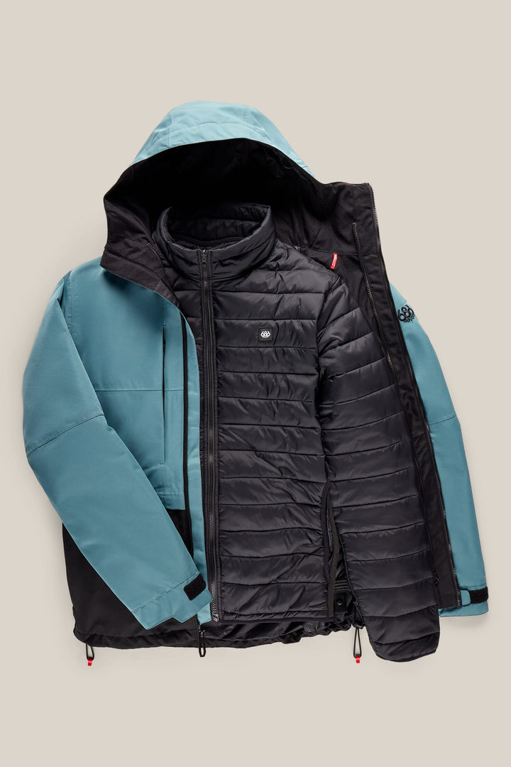 686 Men's SMARTY® 3-In-1 Form Jacket — PALE FIRN COLORBLOCK (vista 2)