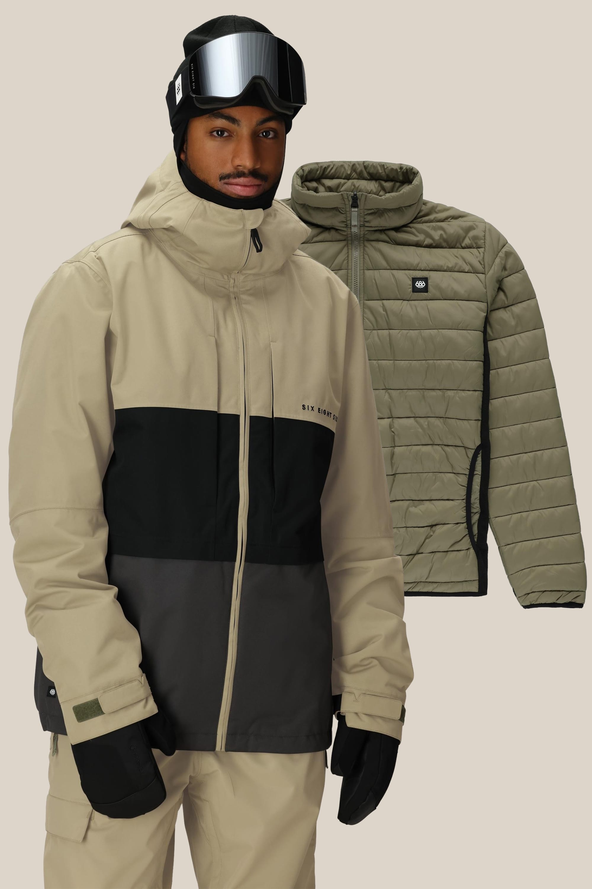 686 スノーボードウェア SMARTY 高機能 マウンテンパーカー 茶 L 686 Men's SMARTY® 3-In-1 Form Jacket – 686.com