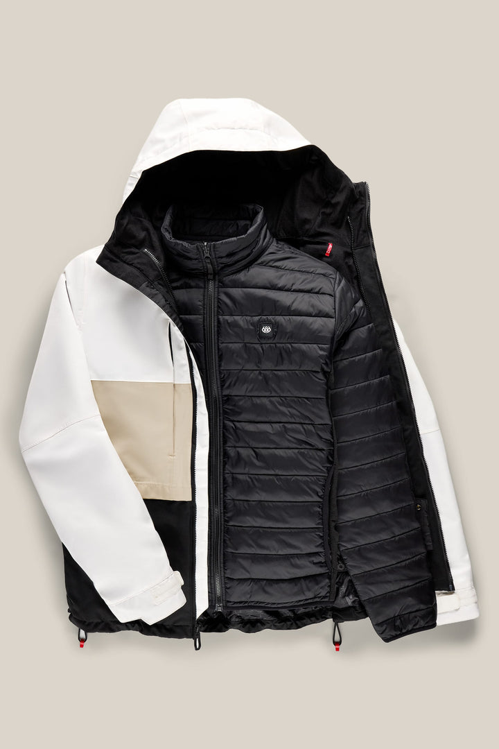 686 Men's SMARTY® 3-In-1 Form Jacket — WHITE COLORBLOCK (vista 2)