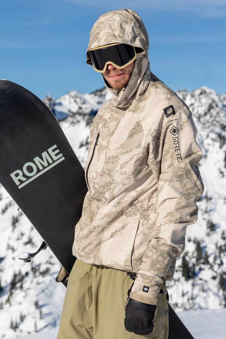 686 Men's GORE-TEX Core Shell Jacket — LIMESTONE HEMISPHERE PRINT