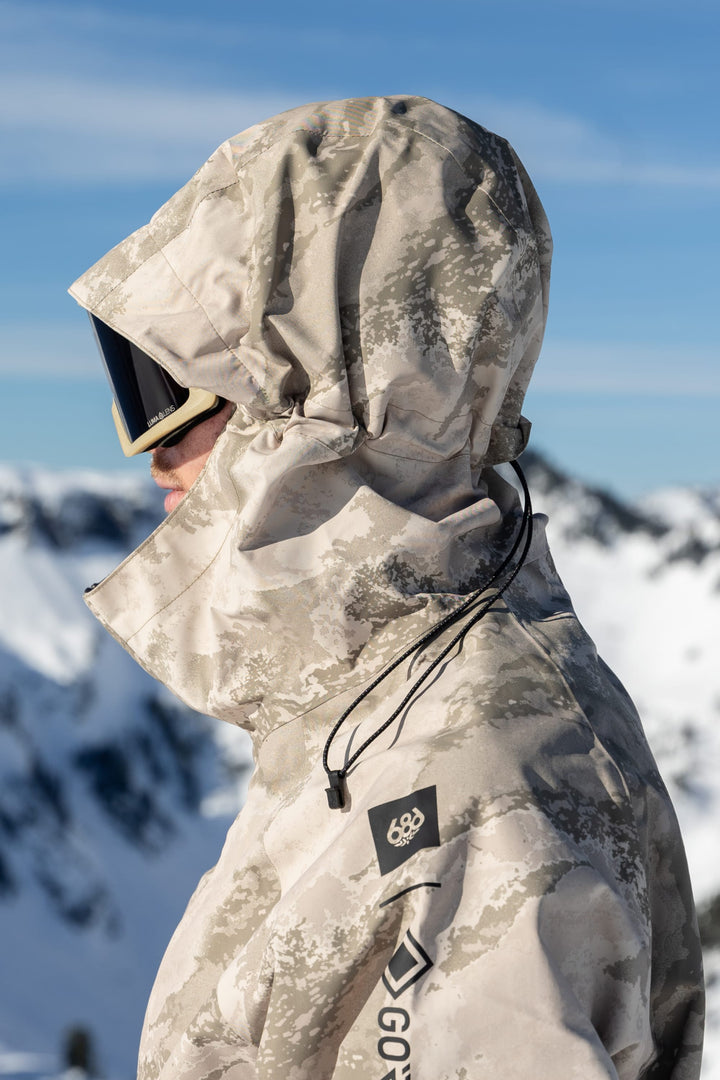 686 Men's GORE-TEX Core Shell Jacket — LIMESTONE HEMISPHERE PRINT (vista 2)