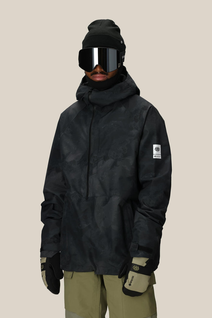 686 Men's GORE-TEX Fragment Shell Anorak — BLACK HEMISPHERE