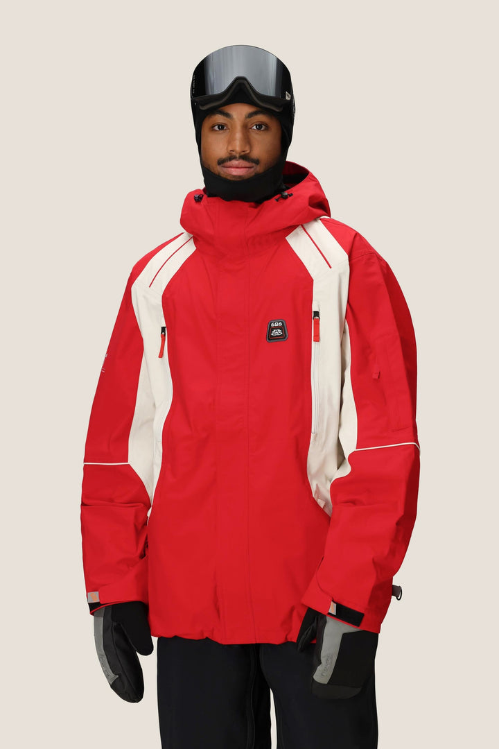 686 Men's 2002 X3 Shell Jacket — TRUE RED COLORBLOCK