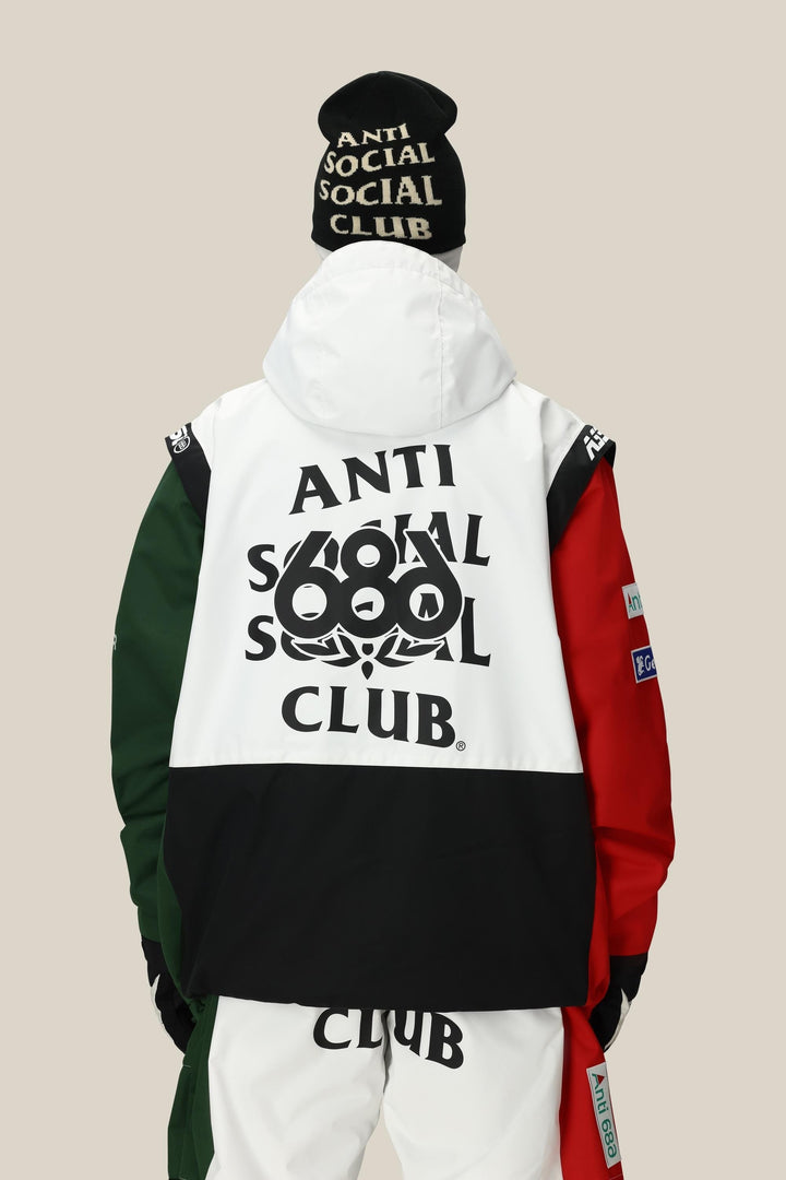 686 Men's ASSC F1 Shell Anorak — ASSC WHITE COLORBLOCK (vista 2)