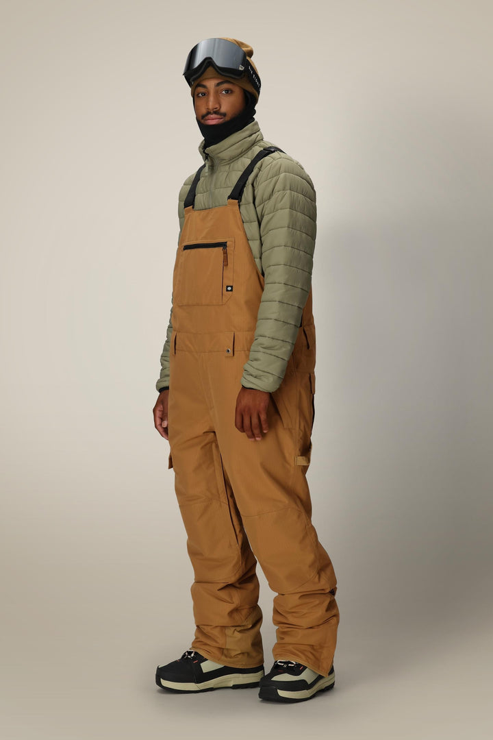 686 Men's Hot Lap Insulated Bib — CARAMEL RIPSTOP
