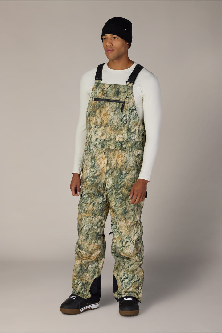 686 Men's Hot Lap™ Insulated Bib — KHAKI GRUNGE