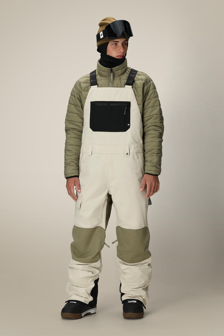 686 Men's Hot Lap Insulated Bib — LIMESTONE COLORBLOCK